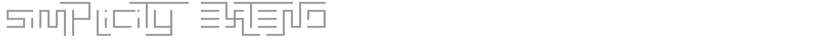 Simplicity Extend font preview